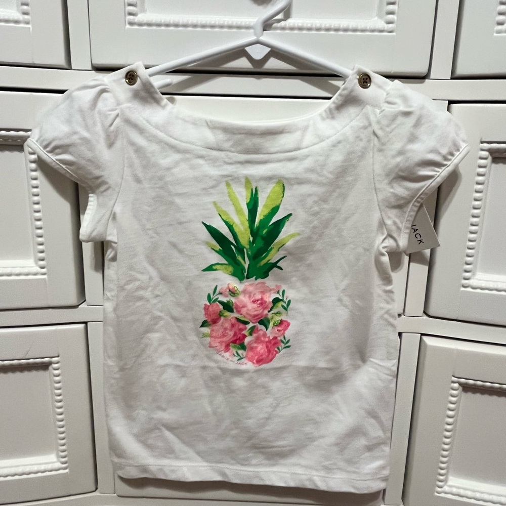 Janie and Jack Girls Pineapple T-Shirt - Size 4